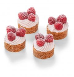 Mini framboos gebakjes